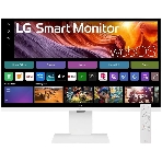 Монитор 31.5' LG UltraFine 32U830SA-W IPS 3840x2160, 60 Гц, 5 мс, 16:9, 400 кд/м², 2xHDMI 2.0, USB-C (65 Вт), USB Hub (2x USB 3.0), 3.5 Jack, HDR10, динамики (2x5 Вт), Smart TV, Wi-Fi, Bluetooth, VESA 100x100, белый, фото 1