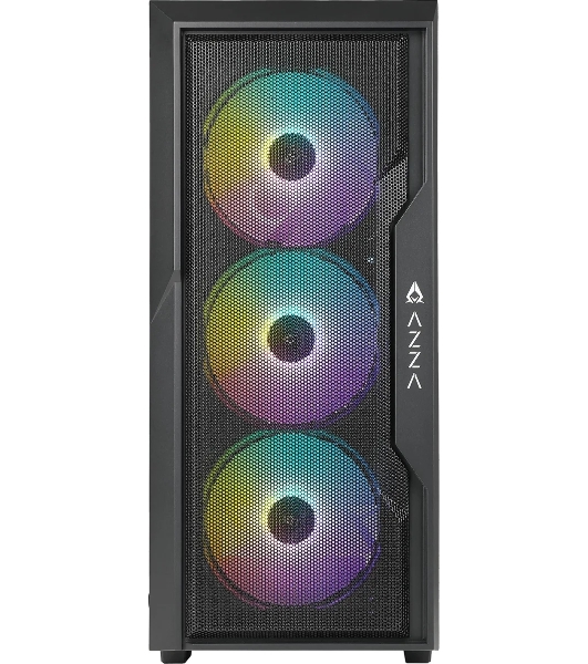 Компьютерный корпус Azza Fighter черный без БП ATX 4x120мм 2x140мм 2xUSB2.0 1xUSB3.0 audio bott PSU