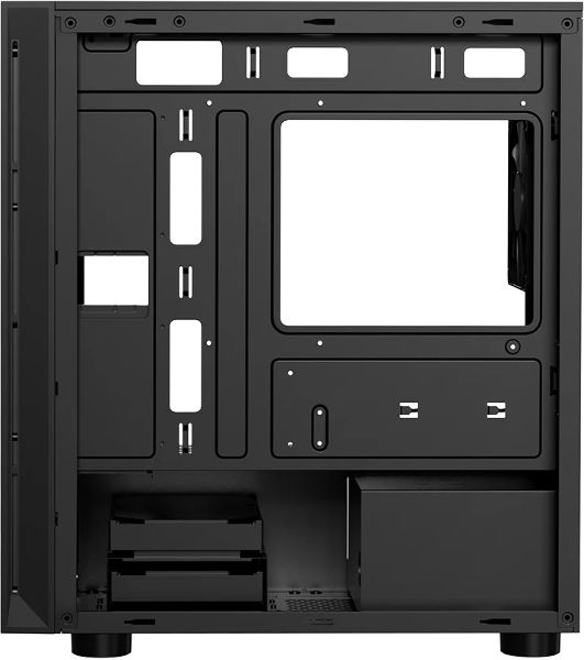Компьютерный корпус без блока питания PCCOOLER LM300 ARGb BK, Flat Mid Tower, черный, TG, 0.45 SPCC, 1x120мм mATX, mITX 170/330/150мм 2x2.5', 2x3.5', 5xPCI 1xUSB-A 3.0, 2xUSB-A 2.0 375x205x427мм