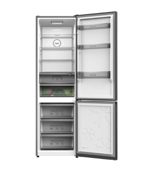 Холодильник Weissgauff WRK 2010 Full NoFrost Inverter Dark серый двухкамерный 293/129л морозилка снизу, No Frost