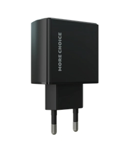 Сетевое зарядное устройство MORE CHOICE (4610196409912) NC60a черный - СЗУ 1USB-C 3.0A PD 20W быстрая зарядка для Type-C