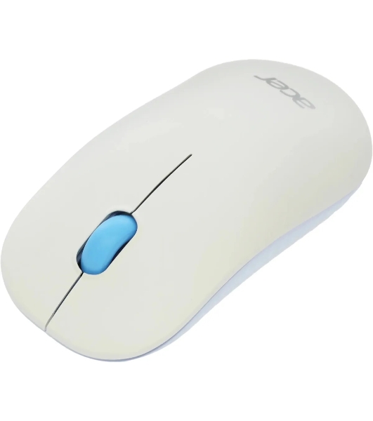 Мышь беспроводная Acer OMR205 белый/голубой, 1200 dpi, радиоканал, USB, кнопки - 3