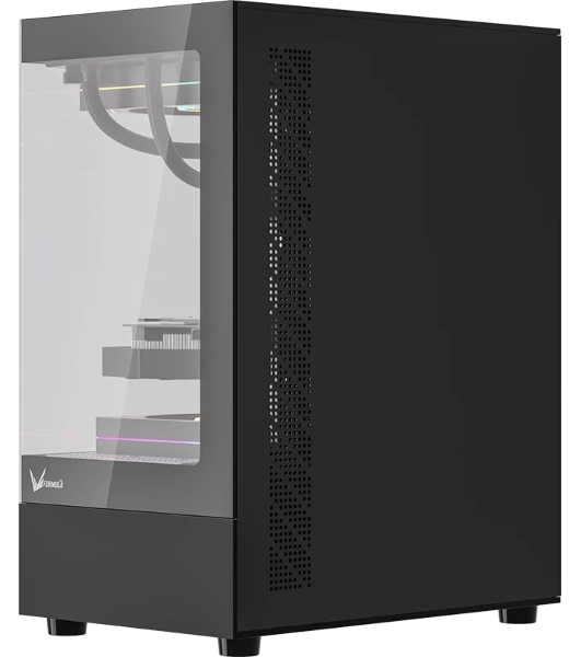 Компьютерный корпус AeroCool/Formula Crystal Z1CM черный без БП mATX 5x120мм 1xUSB3.0 audio bott PSU