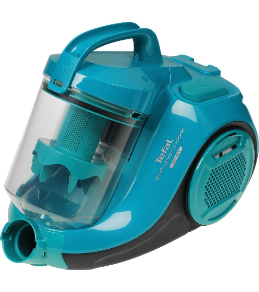 Пылесос Tefal TW2922EA бирюзовый/черный, 750/2100Вт, уборка сухая, пылесборник контейнер 1.5 л