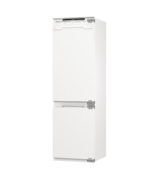 Встраиваемый холодильник Gorenje NRKI517E82WF, полезный объем 244 л, электронное управление, цифровой дисплей, автоматическое размораживание No Frost, быстрое замораживание, интенсивное охлаждение, зона свежести с контролем влажности, инверторный компрессор, энергоэффективность А+