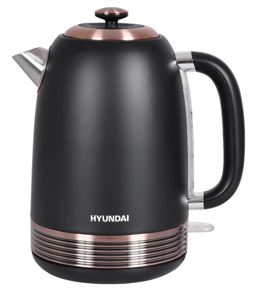 Чайник электрический Hyundai HYK-S4501 1.7л. 2200Вт черный/бронзовый (корпус: нержавеющая сталь/пластик)