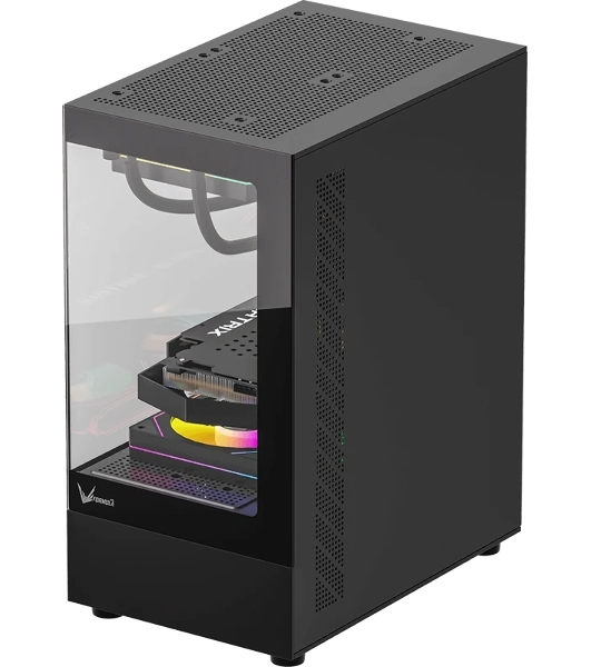 Компьютерный корпус AeroCool/Formula Crystal Z1CM черный без БП mATX 5x120мм 1xUSB3.0 audio bott PSU