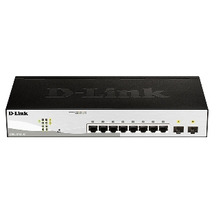 Коммутатор D-Link DGS-1210-10/F1A, 8×1 Гбит/с + 2×1 Гбит/с SFP, настраиваемый