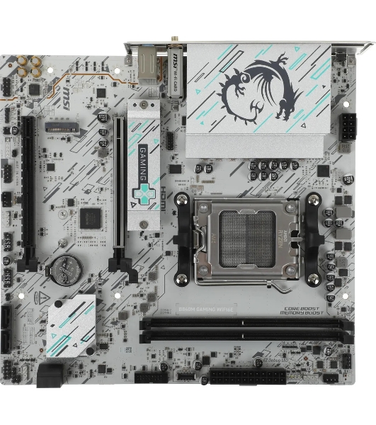 Материнская плата MSI B840M GAMING WIFI6E, AM5, AMD B840, 2xDDR5, 4xSATA, 2xM.2, 1xPCIe 4.0 x16, 1xPCIe 3.0 x4, 1xDP, 1xHDMI, 1x2.5Gb LAN, Wi-Fi 6E, Bluetooth 5.3, 4xUSB-A 5Gbps, 2xUSB-A 2.0, 2x3.5 мм, 7.1, mATX