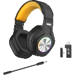 Гарнитура MARVO HG9084W Pulz 80W чёрный, беспроводная + проводная, радиоканал, до 50 ч, подсветка, совместимость с PS5, Xbox, фото3