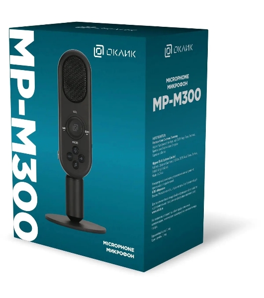 Микрофон проводной Оклик MP-M300 1.5м черный