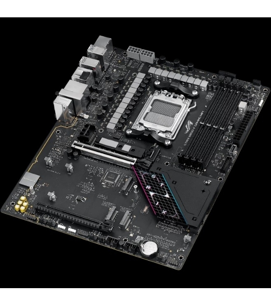 Материнская плата ASUS ROG STRIX B850-F GAMING WIFI, AM5, AMD B850, 4xDDR5, 2xSATA, 4xM.2, 1xPCIe 5.0 x16, 1xPCIe 4.0 x16, 1xPCIe x4, 1xDP, 1xHDMI, 1x2.5Gb LAN, 1xUSB-C 20Gbps, 1xUSB-C 10Gbps, 3xUSB-A 10Gbps, 4xUSB 5Gbps, 4xUSB 2.0, 3x3.5 мм, 7.1, ATX