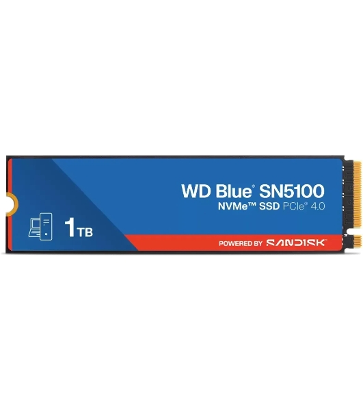 Накопитель SSD WD 1TB M.2 2280 NVMe PCIE 4.0 x4 7100/6700 BLUE SN5100