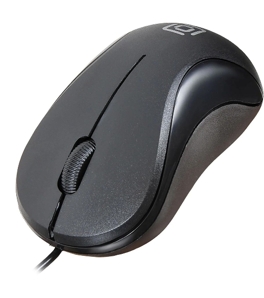 Мышь проводная Oklick 115S черный, 1200 dpi, USB, кнопки - 3