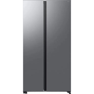 Холодильник Samsung RS70F65QETEO серебристый двухкамерный 420/239л морозилка сбоку, No Frost, Side by Side