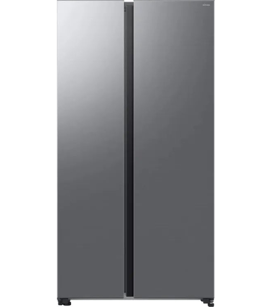Холодильник Samsung RS70F65QETEO серебристый двухкамерный 420/239л морозилка сбоку, No Frost, Side by Side