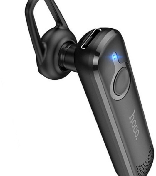 Моно-гарнитура Hoco E63 черный, внутриканальный (моно), Bluetooth, заушное крепление, до 10 ч