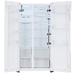 Холодильник Haier HRF-522DW6RU белый двухкамерный 334/173л морозилка слева, No Frost, Side by Side, фото2