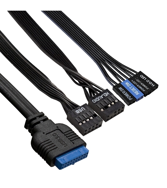 Компьютерный корпус Miditower ExeGate AA-442U2-AA500 (ATX, AA500 8 см, 1*USB+2*USB3.0, аудио, черный)