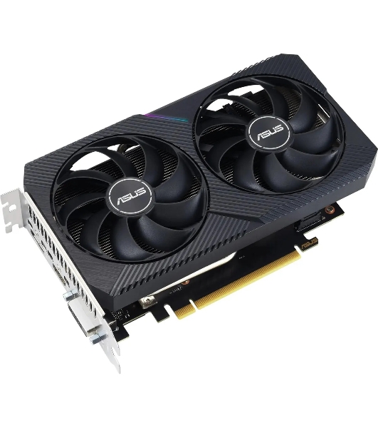 Видеокарта Asus NVIDIA GeForce RTX 3050 8192Mb DUAL-RTX 3050-O8G-V2 PCI-E 4.0 128 GDDR6 1822/14000 DVIx1 HDMIx1 DPx1 Ret