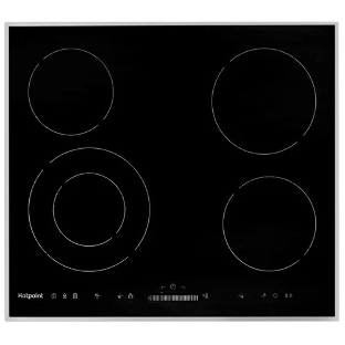 Электрическая варочная панель Hotpoint HR 6T2 X S, независимая, черный
