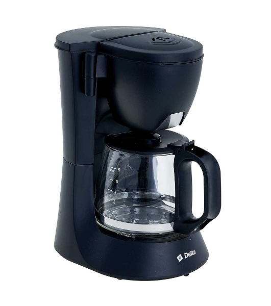 Кофеварка капельная Delta DL-8153 черный, исп. кофе - молотый, 0,6 л, 600 Вт