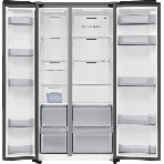 Холодильник Samsung RS70F65QETEO серебристый двухкамерный 420/239л морозилка сбоку, No Frost, Side by Side, фото3