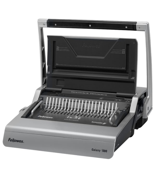 Переплетчик Fellowes GALAXY 500 A4/перф.25л.сшив./500/пластик.пруж. (6-50мм)