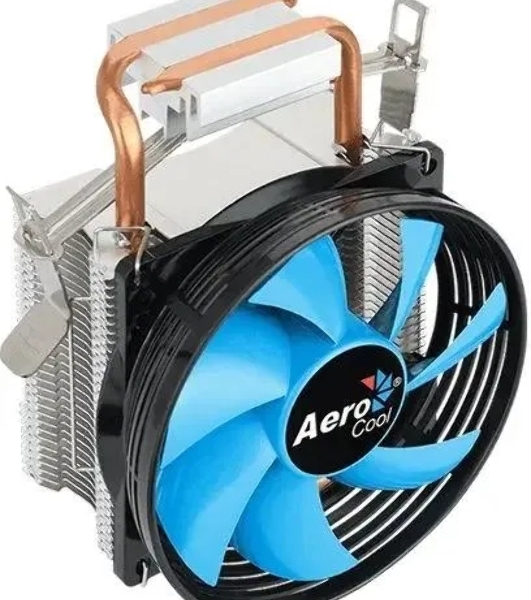 Кулер для процессора Aerocool/Formula Verkho 1-3P черный/синий, 90 мм, алюминий/медь, 2300 об/мин, 27.6 дБ, 3 pin, 100 Вт, 125 мм