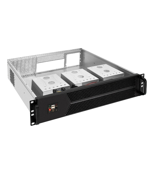 Серверный корпус ExeGate Pro 2U450-06 (RM 19', высота 2U, глубина 450, БП 1U-400ADS, 2*USB)