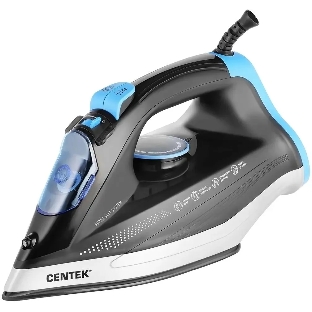 Утюг Centek CT-2315 черный/голубой, 2700 Вт, 35 г/мин, 135 г/мин, 320 мл