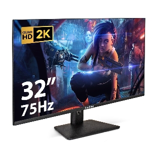 Монитор 31.5' ExeGate SmartView ES3207CA IPS 2560x1440, 75 Гц, 1 мс, 16:9, 250 кд/м², 1xHDMI, 2xDP, 2xUSB, 3.5 мм, черный