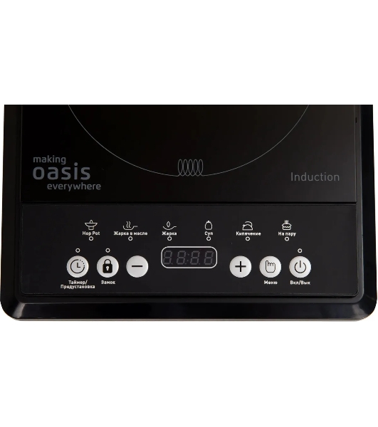 Плита настольная индукционная Oasis PI-B12SK черный закаленное стекло (РI-B12SK)