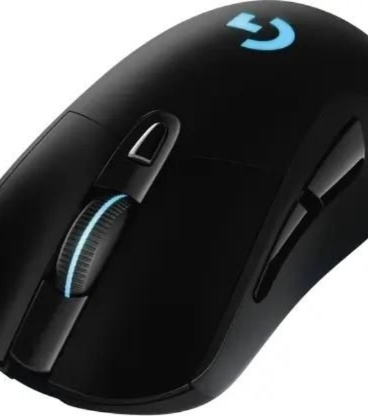 Мышь игровая Logitech G703 Lightspeed черная, сенсор 100-25600dpi (Hero25K), беспроводная 2.4GHz + USB 1,8м, 5 программируемых кнопок + колесо прокрутки, RGB-подсветка, под правую руку
