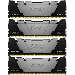 Оперативная память Kingston Fury Renegade, 64Gb (4x16GB), DDR4, 3600MHz, CL16, DIMM, с радиаторами, серый/черный, фото 1
