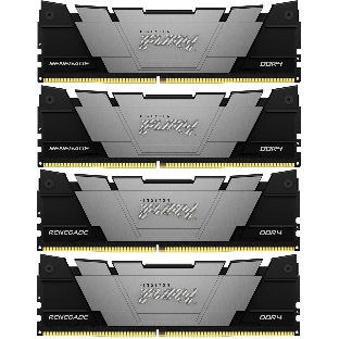 Оперативная память Kingston Fury Renegade, 64Gb (4x16GB), DDR4, 3600MHz, CL16, DIMM, с радиаторами, серый/черный