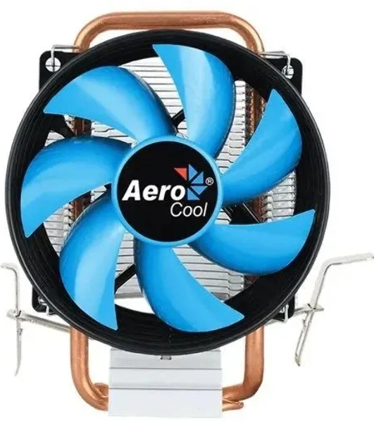 Кулер для процессора Aerocool/Formula Verkho 1-3P черный/синий, 90 мм, алюминий/медь, 2300 об/мин, 27.6 дБ, 3 pin, 100 Вт, 125 мм