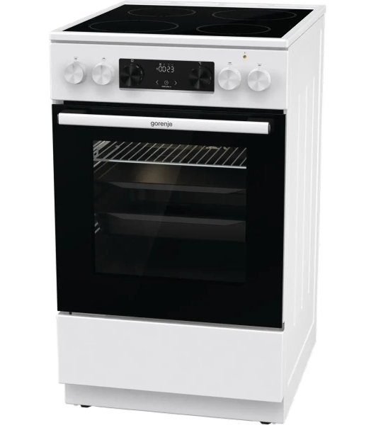 Плита электрическая Gorenje GEC5C42WG белый, конфорок 4 электрических, духовка 70 л, 50 см x 85 см x 59.4 см (без крышки)