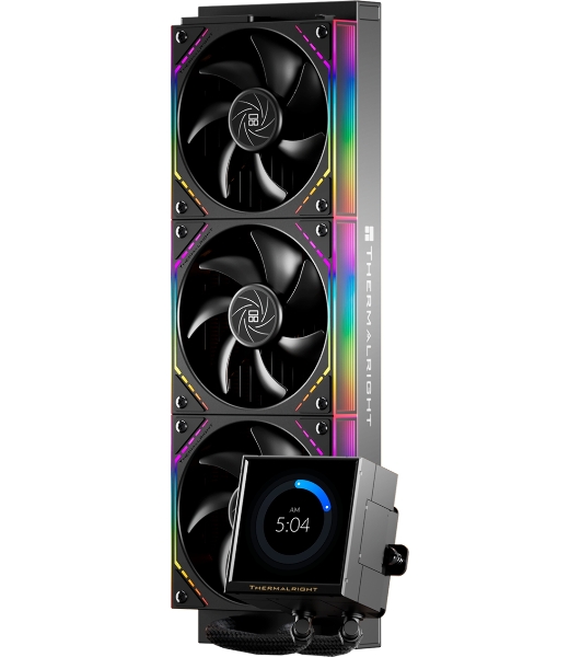 Система водяного охлаждения Thermalright Peerless Vision 360 Soc-AM5/AM4/1200/1700/1851 черный 4-pin 28.1dB Al LCD Ret (P-VISION-360-BL-ARGB)
