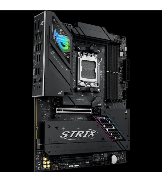 Материнская плата ASUS ROG STRIX B850-F GAMING WIFI, AM5, AMD B850, 4xDDR5, 2xSATA, 4xM.2, 1xPCIe 5.0 x16, 1xPCIe 4.0 x16, 1xPCIe x4, 1xDP, 1xHDMI, 1x2.5Gb LAN, 1xUSB-C 20Gbps, 1xUSB-C 10Gbps, 3xUSB-A 10Gbps, 4xUSB 5Gbps, 4xUSB 2.0, 3x3.5 мм, 7.1, ATX