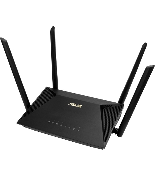 Роутер ASUS RT-AX53U 802.11b/g/n/ac/ax, до 574 + 1201 Mbps, 2,4 + 5 гГц, 4 антенны, USB