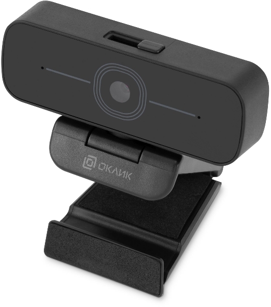 Веб-камера OKLICK OK-C001FH 1920x1080, 30 кадр/с, USB Type-A, микрофон (шумоподавление), универсальное крепление