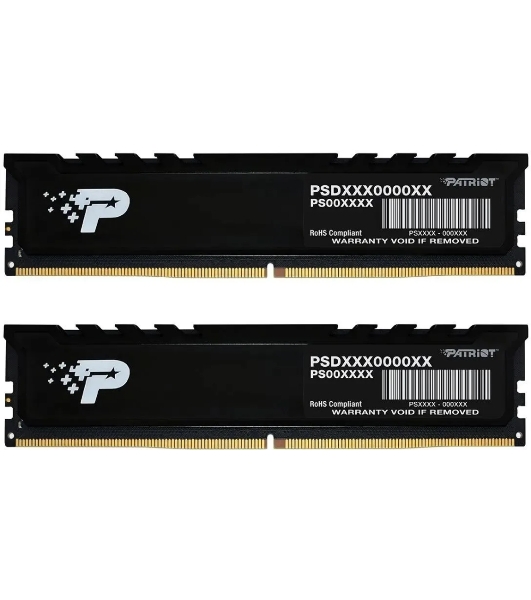 Оперативная память Patriot Signature Premium, DDR5, 32Gb (2x16 Gb), 5600 MHz, CL46, DIMM, радиатор, черный