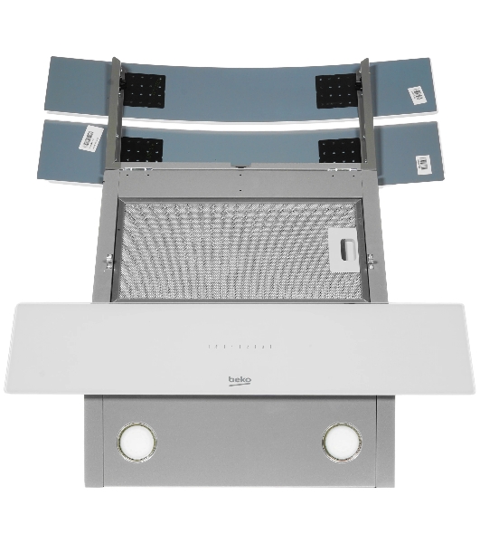 Вытяжка наклонная Beko HCA 62640 W белый, 60 см, 537 м³/ч, 48 дБ