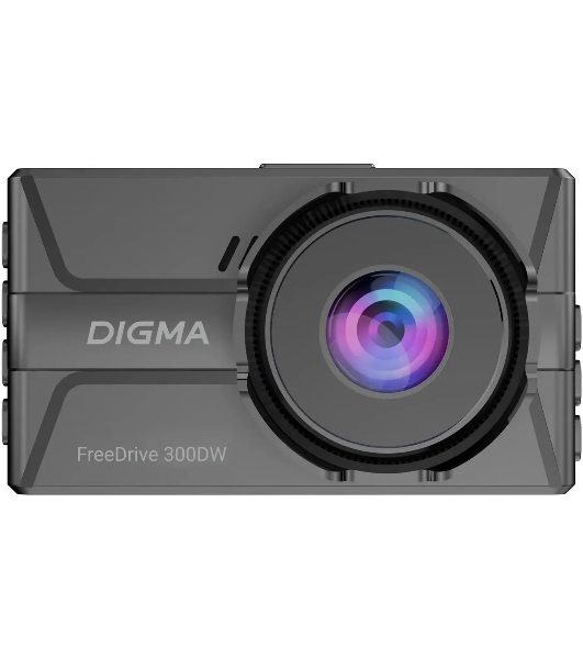 Видеорегистратор Digma FreeDrive 300DW, 2560x1440, 3', с камерой заднего вида, Wi-Fi, G-сенсор, датчик движения