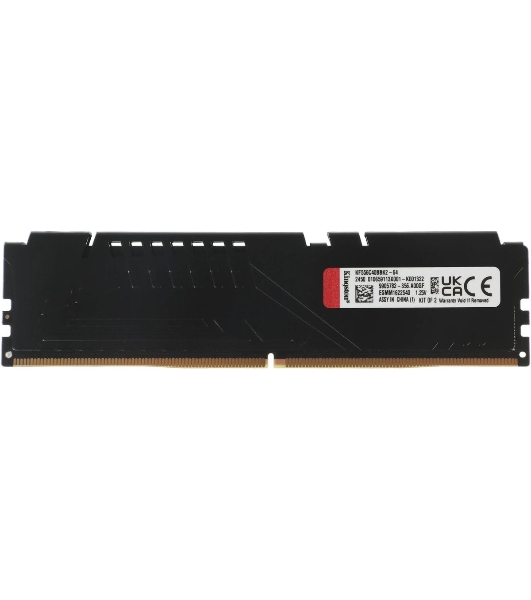 Оперативная память Kingston Fury Beast, DDR5, 32GB (2x16GB), 5600MHz, CL40, DIMM, с радиаторами, черный
