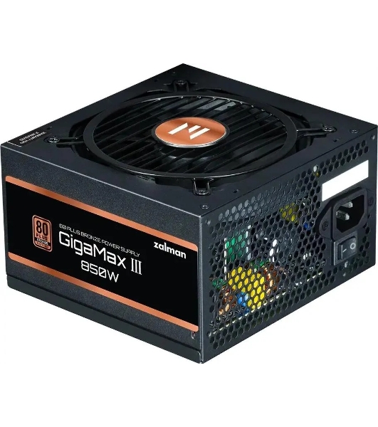Блок питания Zalman GigaMax III 750W Retail (ZM750-GV3), 750Вт, 80 PLUS Bronze, 120мм, черный