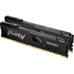 Оперативная память Kingston Fury Beast Black, DDR4, 16GB (2x8GB), 3200 MHz, CL16, с радиатором, чёрный, фото 1