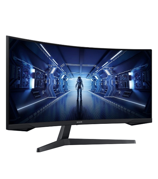 Монитор 34' Samsung Odyssey G5 C34G55TWWI VA 3440x1440, 165 Гц, 1 мс, 21:9, 250 кд/м2, 1xHDMI, 1xDP, изогнутый, черный