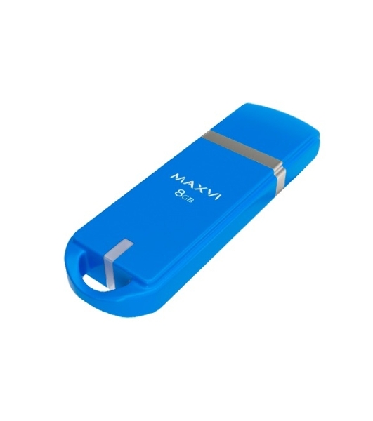 Флешка USB Maxvi P3 8Gb USB 2.0 sky blue, монолит с колпачком, ABS пластик